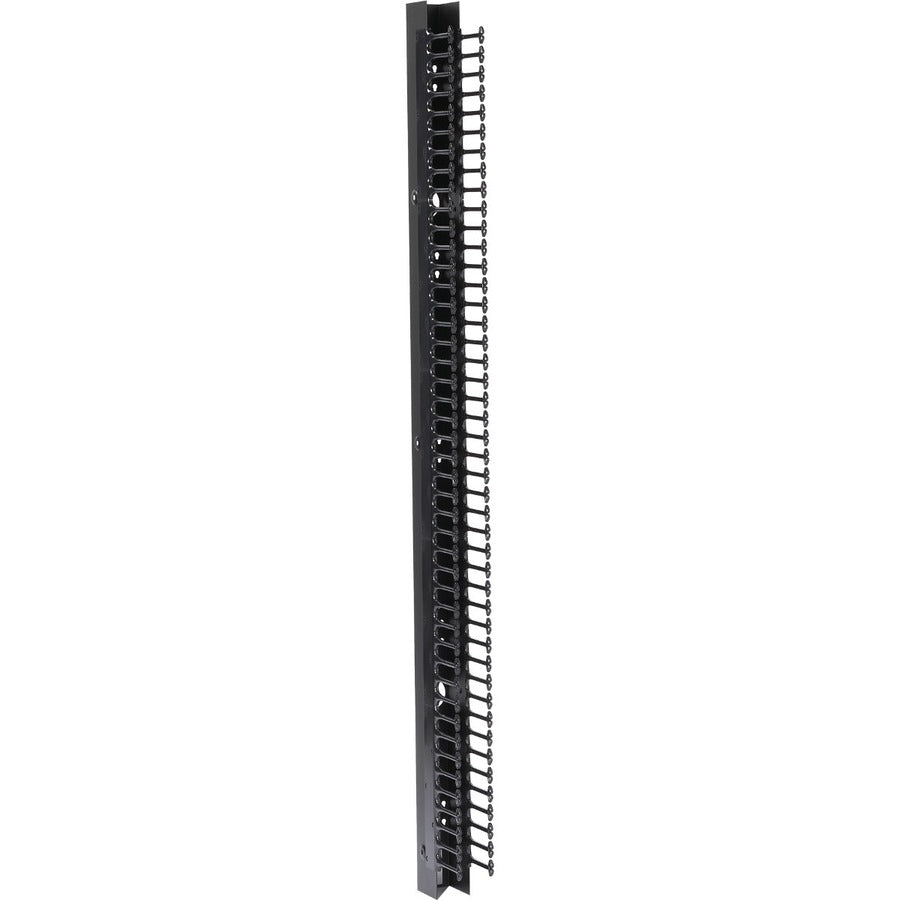 Black Box Vertical It Rackmount Cable Manager - 45U X 3.5"W, Single-Sided, Black