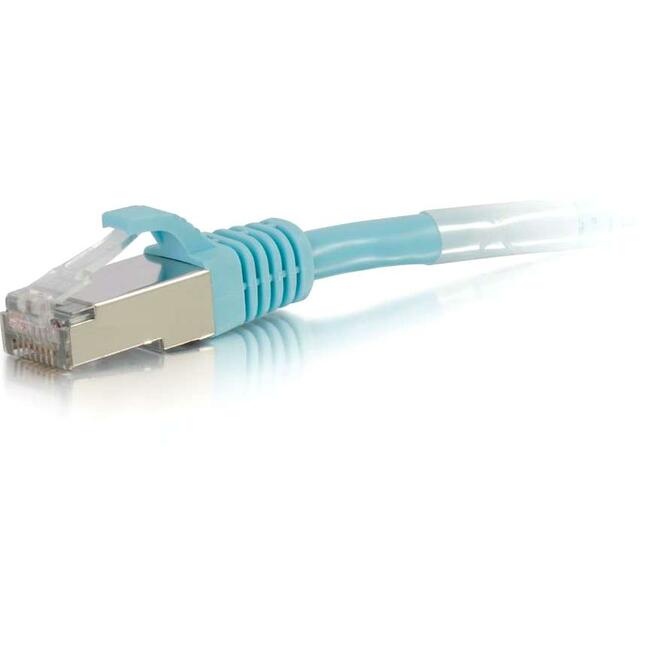 C2G 30Ft Cat6A Snagless Shielded (Stp) Network Patch Cable - Aqua