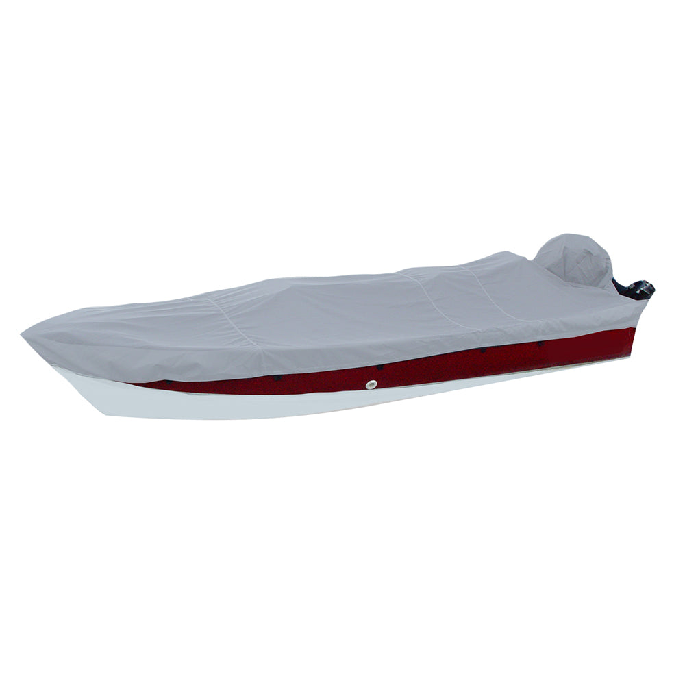 Carver Performance Poly-Guard Styled-to-Fit Boat Cover f/15.5&#39; V-Hull Side Console Fishing Boats - Grey