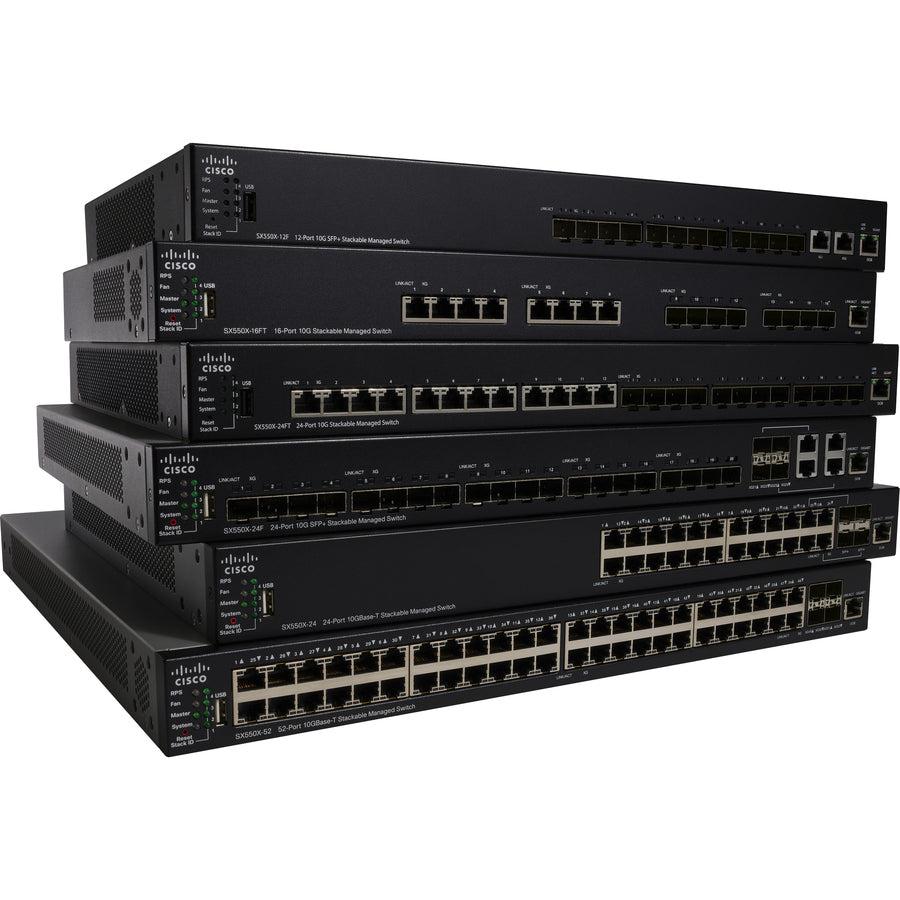 Cisco Sx550X-24F 24-Port 10G Sfp+ Stackable Managed Switch Sx550X-24F-K9-Uk