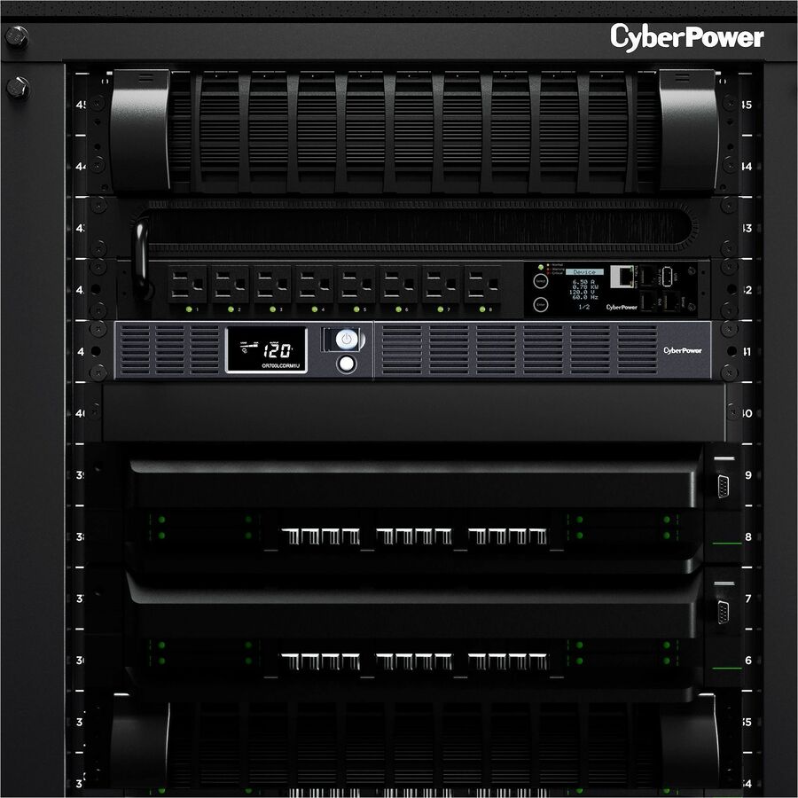 Cyberpower Or700Lcdrm1U Uninterruptible Power Supply (Ups) 0.7 Kva 400 W