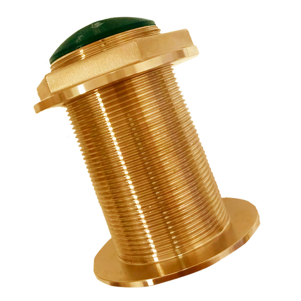 Echonautics Bronze Low-Profile Thru-Hull Medium-Frequency CHIRP Transducer - 600W, 12&deg; Tilt, 80-130kHz