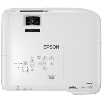 Epson PowerLite 119W 3LCD Projector - 16:10 - Ceiling Mountable, Portable - Refurbished -