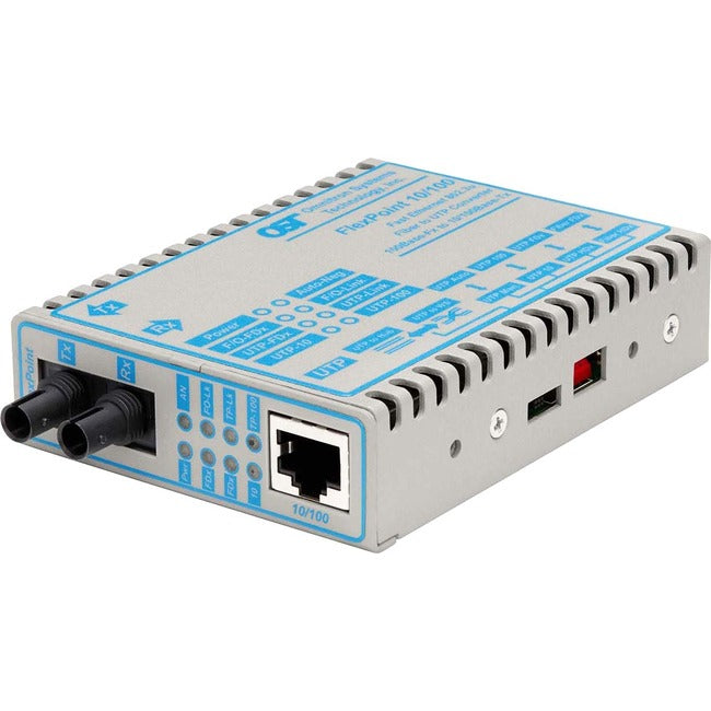 Flexpoint 10/100 Ethernet Fiber Media Converter Rj45 St Multimode 5Km 4342-0