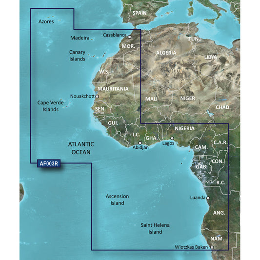 Garmin BlueChart&reg; g3 HD - HXAF003R - Western Africa - microSD&trade;/SD&trade;