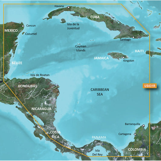 Garmin BlueChart&reg; g3 HD - HXUS031R - Southwest Caribbean - microSD&trade;/SD&trade;