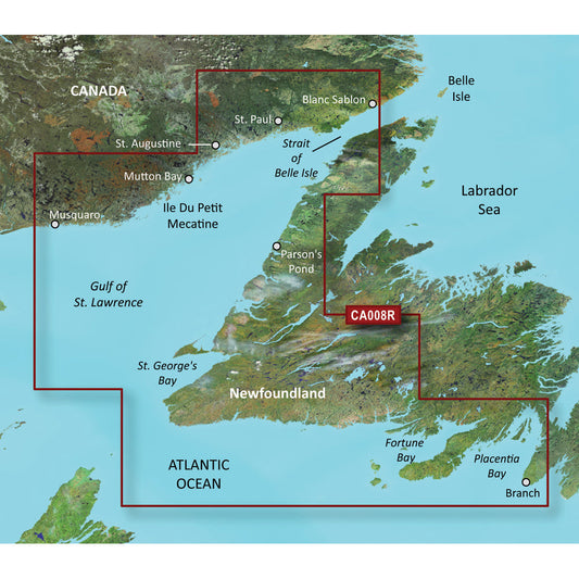 Garmin BlueChart&reg; g3 Vision&reg; HD - VCA008R - Newfoundland West - microSD&trade;/SD&trade;