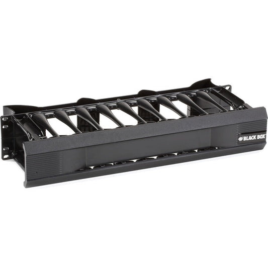 Horizontal It Rackmount Cable Manager - 2U, 19", Single-Sided, Black, Taa