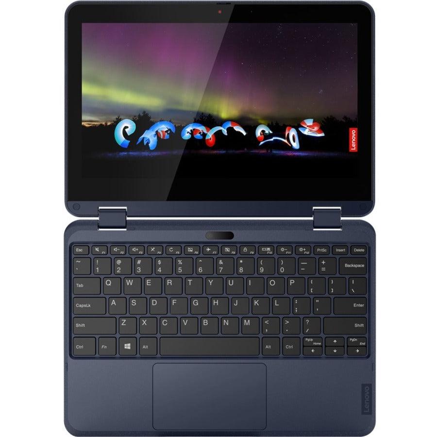 Lenovo 500W Hybrid (2-In-1) 29.5 Cm (11.6") Touchscreen Hd Intel® Celeron® N 4 Gb Lpddr4X-Sdram 64 Gb Emmc Wi-Fi 6 (802.11Ax) Windows 10 Pro Blue