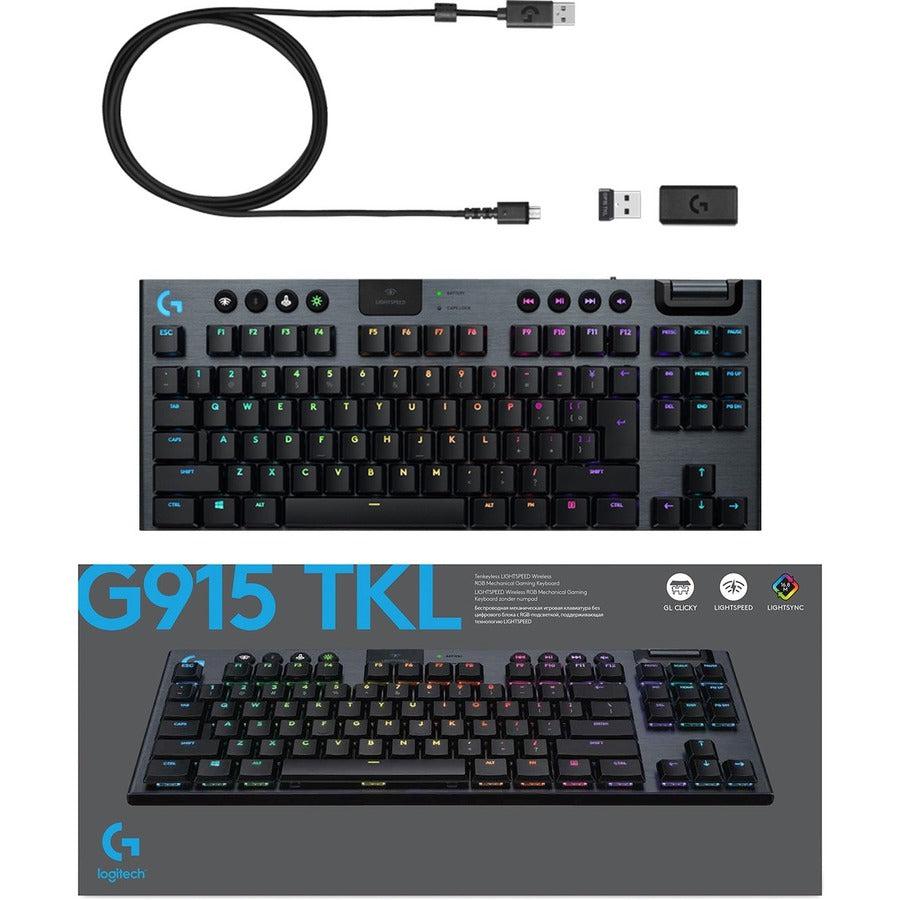 Logitech G G915 Tkl - Gl Clicky Keyboard Bluetooth Black