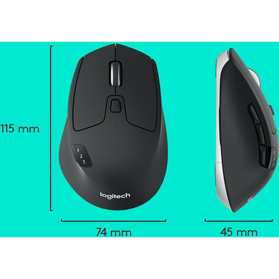 Logitech M720 Triathlon Mouse Right-Hand Rf Wireless+Bluetooth Optical 1000 Dpi