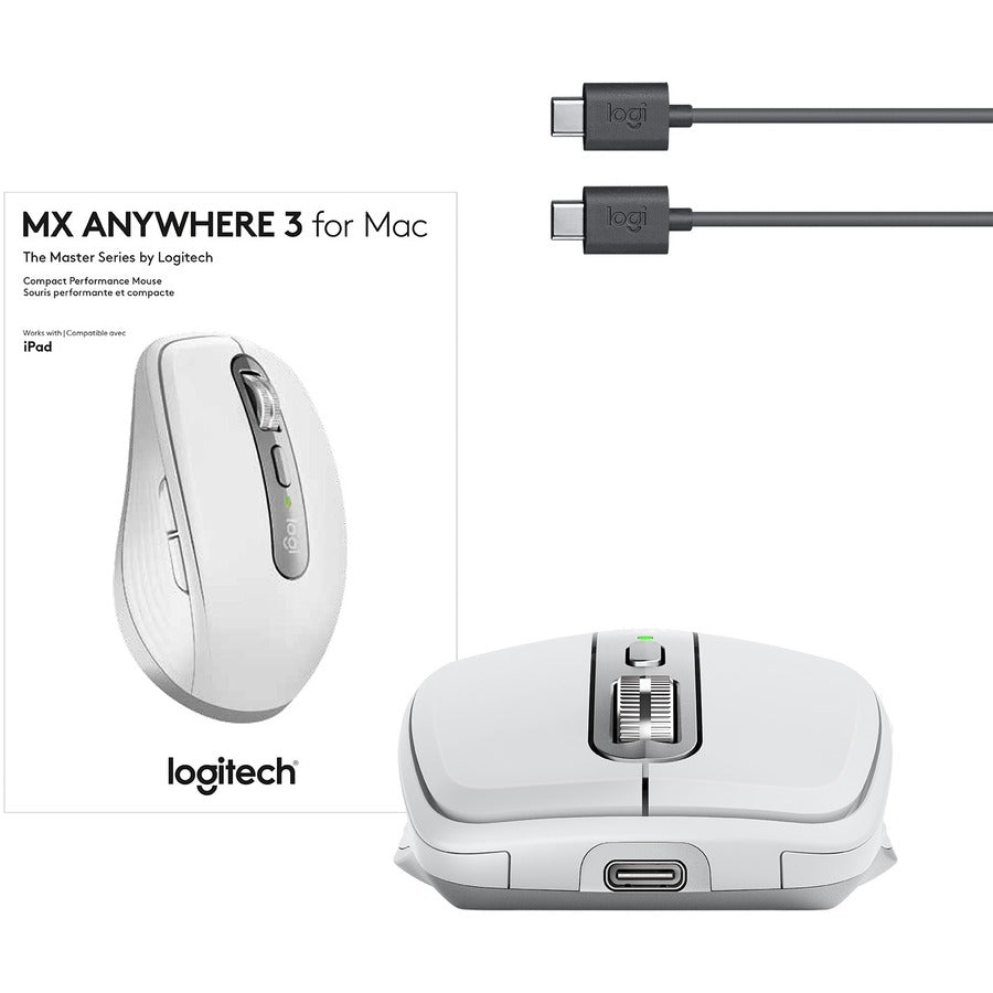 Logitech Mx Anywhere 3 For Mac Mouse Right-Hand Rf Wireless+Bluetooth 4000 Dpi