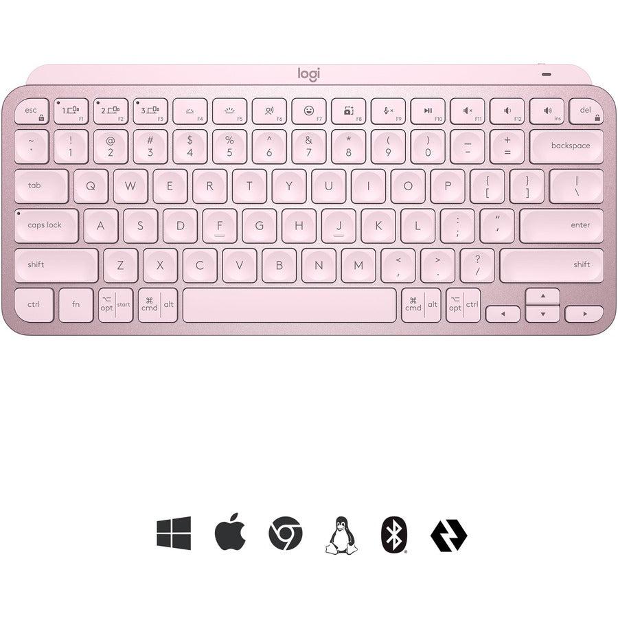 Logitech Mx Keys Mini Keyboard Rf Wireless + Bluetooth Qwerty Us English Rose