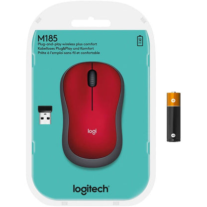 Logitech Wireless M185 Mouse Ambidextrous Rf Wireless Optical 1000 Dpi