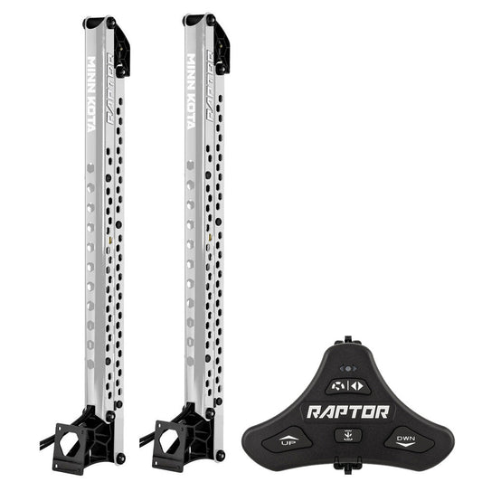 Minn Kota Raptor Bundle Pair - 8' Silver Shallow Water Anchors w/Active Anchoring &amp; Footswitch Included