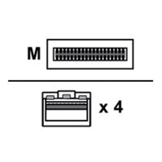 Msa Comp Aoc 1M 40G Active Fiber And-Qsfp-4Sfp-Aoc1M-Oe-Ao