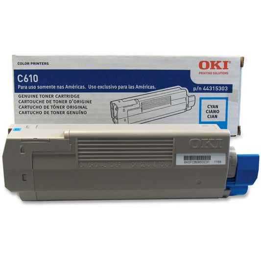 Oki C610 Cyan Toner For C610Cdn, C610Dn, C610Dtn, C610N, C610N Pen Printing Solu