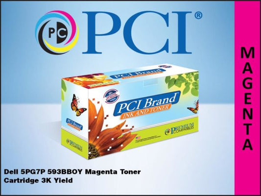 Pci Brand Compatible Dell 5Pg7P 593-Bboy Xl Magenta Toner Cartridge 3000 Page Xl