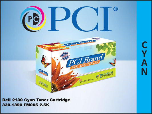 Pci Brand Compatible Dell Fm065 330-1390 Xl Cyan Toner Cartridge 2500 Page Xl-Yi