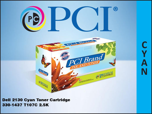Pci Brand Compatible Dell Fm065 330-1437 Xl Cyan Toner Cartridge 2500 Page Xl-Yi