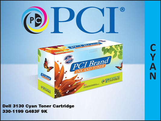 Pci Brand Compatible Dell H513C 330-1199 Xl Cyan Toner Cartridge 9000 Page Xl-Yi