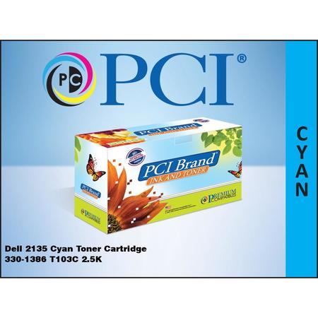 Pci Brand Compatible Dell T103C 330-1386 Xl Cyan Toner Cartridge 2500 Page Xl-Yi