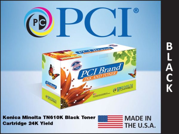 Pci Brand Compatible Konica Minolta Tn610K A04P130 Black Toner Cartridge 24K Yld