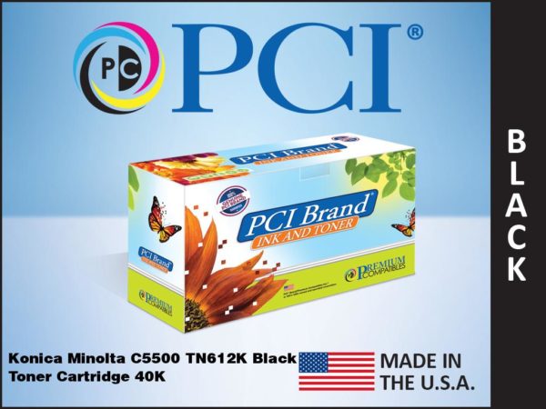 Pci Brand Compatible Konica Minolta Tn612K A0Vw135 Black Toner Cartridge 40K Yld