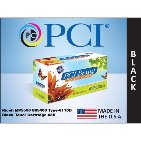 Pci Brand Compatible Ricoh 885400 841332 Type 6110D Toner Cartridge 43K For Rico