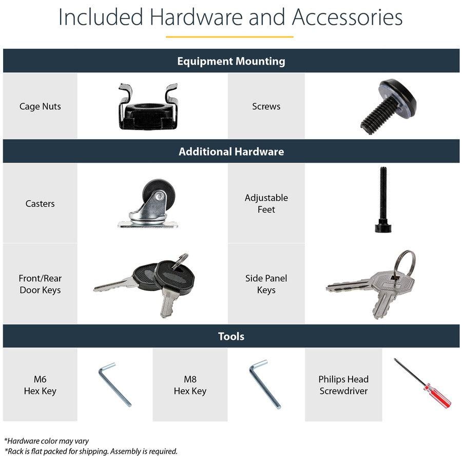 Startech.Com 25U 36In Knock-Down Server Rack Cabinet With Casters
