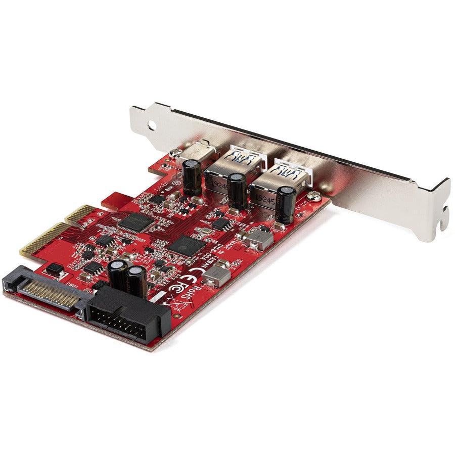 Startech.Com 5-Port Usb Pcie Card - 10Gbps Usb 3.1 Gen 2 Pcie Card W/ 1X Usb-C & 2X Usb-A - 1X 2