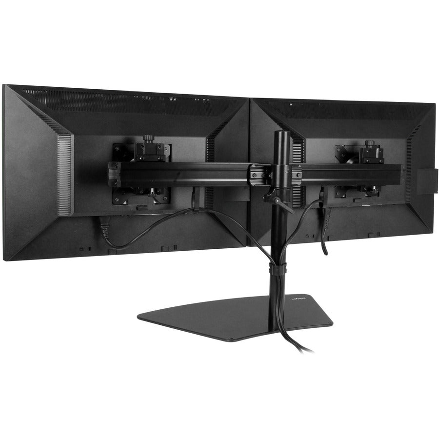 Startech.Com Dual-Monitor Stand - Horizontal - Black