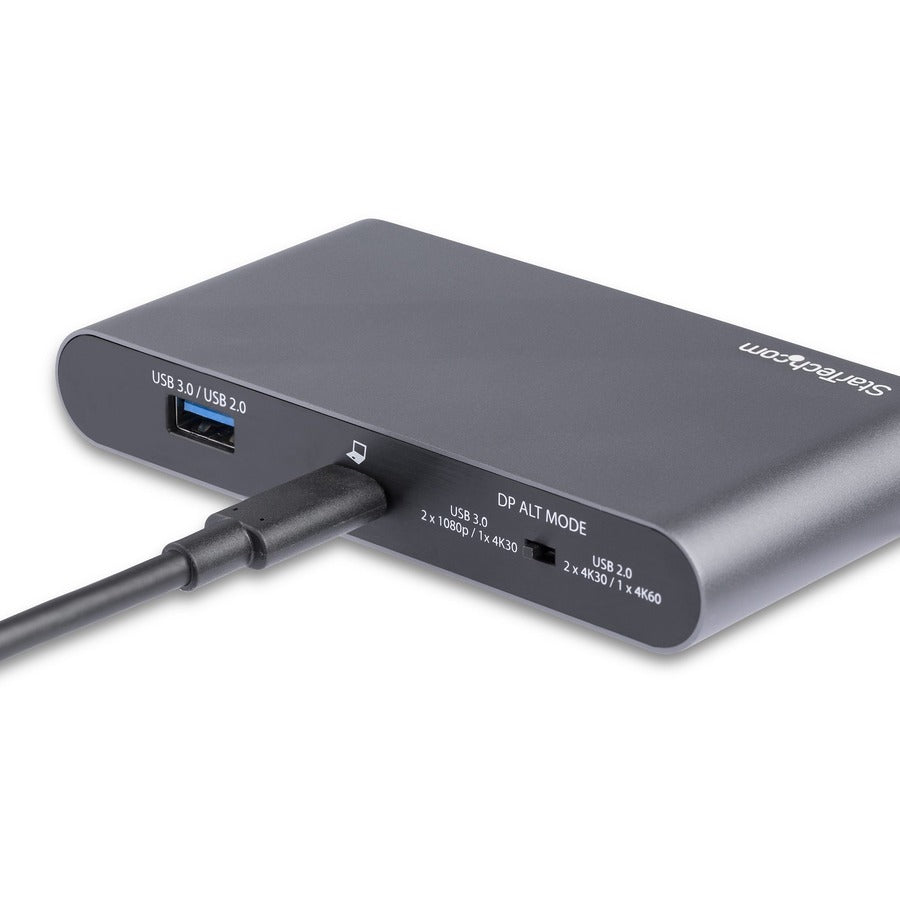 Startech.Com Usb C Dock - 4K Dual Monitor Displayport - Mini Laptop Docking Station - 100W Power Delivery Passthrough - Gbe, 2-Port Usb-A Hub - Usb Type-C Multiport Adapter - 3.3' Cable