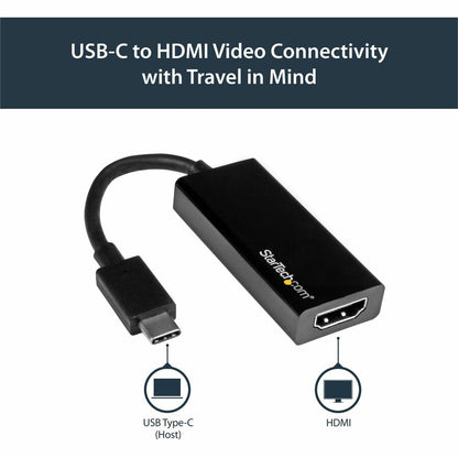Startech.Com Usb-C Multiport Video Adapter - 3-In-1 - 4K 30Hz - Black