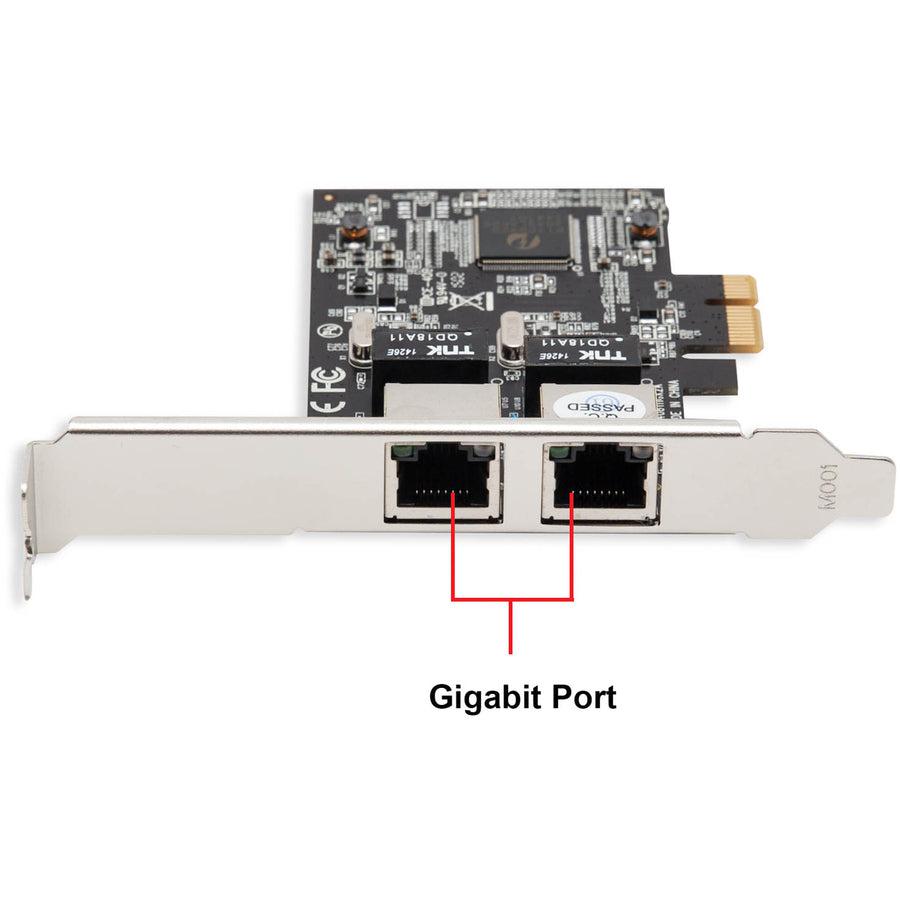 Syba Sy-Pex24028 Dual Port Gigabit Ethernet Network Pci-E Controller Card, W/ Low Profile Bracket