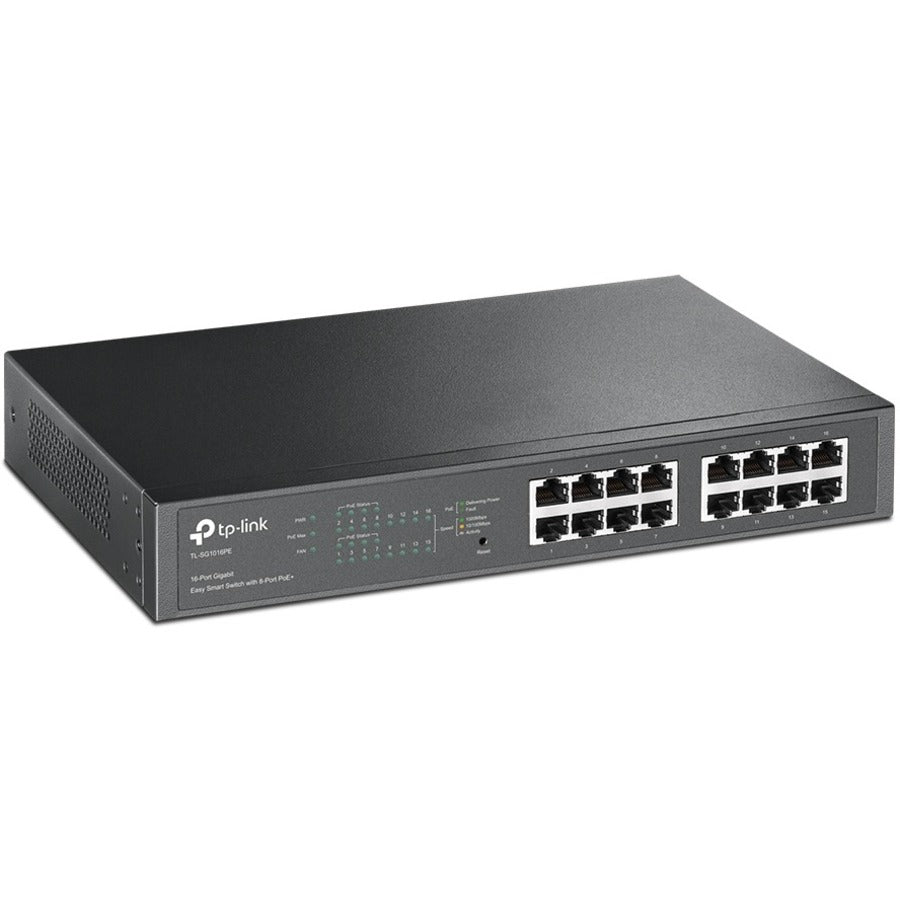 Tp-Link Tl-Sg1016Pe - 16-Port Gigabit Easy Smart Poe Switch With 8-Port Poe+ - Limited Lifetime Protection