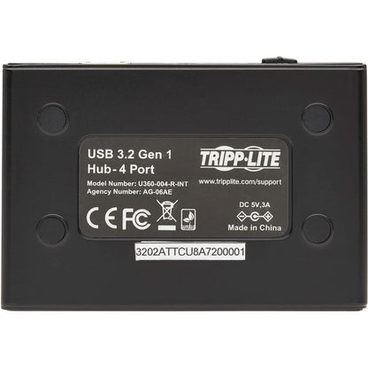 Tripp Lite 4-Port Usb-A Mini Hub - Usb 3.2 Gen 1, International Plug Adapters