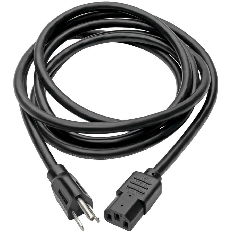 Tripp Lite Heavy-Duty Computer Power Cord Lead Cable, 15A, 14Awg (Nema 5-15P To Iec-320-C13), 3.66 M (12-Ft.)