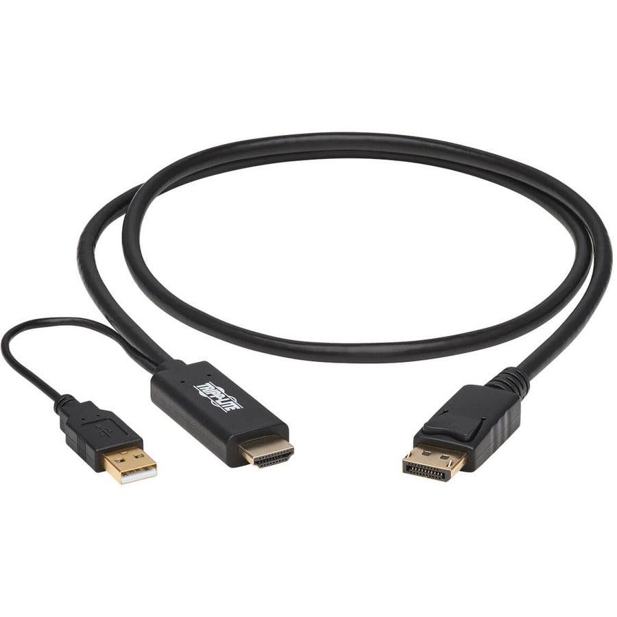 Tripp Lite P567-01M Hdmi To Displayport Active Adapter Cable (M/M) - 4K, Usb Power, Black, 1 M (3.3 Ft.)