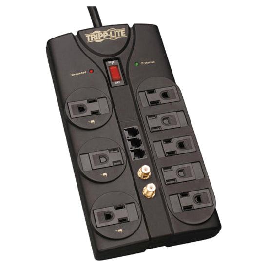 Tripp Lite Protect It! 8-Outlet Surge Protector, 8-Ft. Cord, 2160 Joules, Tel/Fax/Modem/Coax Protection, Rj11