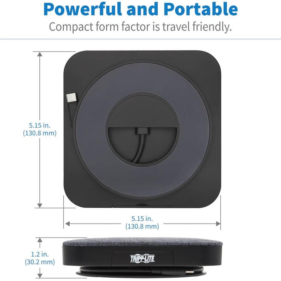 Tripp Lite U442-Dock17-Gy Usb-C Dock With Optional Internal Hard Drive, 4K Hdmi, Usb 3.2 (5G), Usb-A/Usb-C Hub, Sata Iii, 100W Pd Charging, Gray