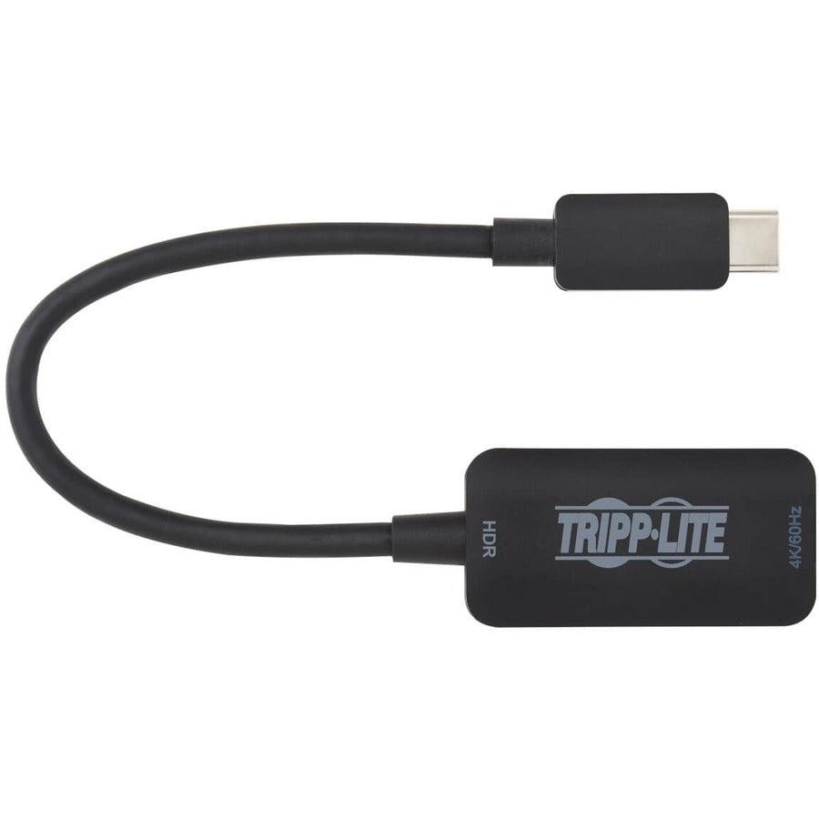 Tripp Lite U444-06N-Hdr-B Usb-C To Hdmi Active Adapter Cable (M/F), 4K 60 Hz, Hdr, 4:4:4, Dp 1.2 Alt Mode, Hdcp 2.2, Black, 6 In. (15.2 Cm)