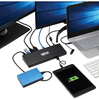 Tripp Lite Usb-C Dock, Dual Display - 5K 60 Hz Dp, 4K 60 Hz Hdmi, Usb 3.2 Gen 1, Usb-A/C Hub, Gbe, 85W Pd Charging