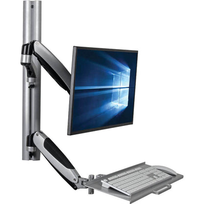 Tripp Lite Wwss1327Rwtc Adjustable-Height Wall-Mount Sit-Stand Workstation, Single-Display