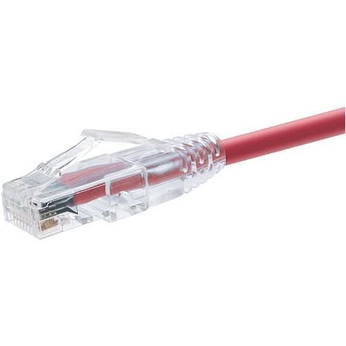 Unirise 15 Foot Cat6 Snagless Clearfit Patch Cable Red - High Density Cat6 Ultra