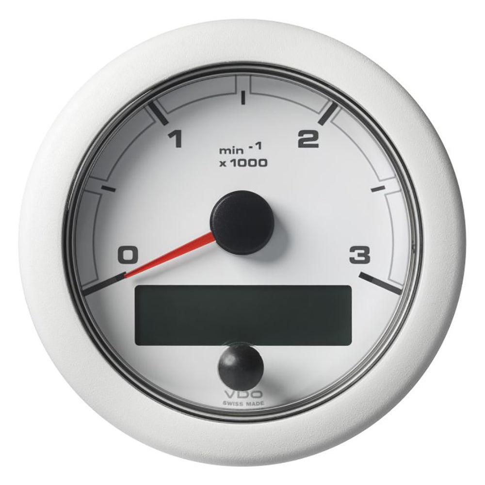 Veratron 3-3/8" (85MM) OceanLink&reg; NMEA 2000&reg; Tachometer - 3000 RPM - White Dial &amp; Bezel