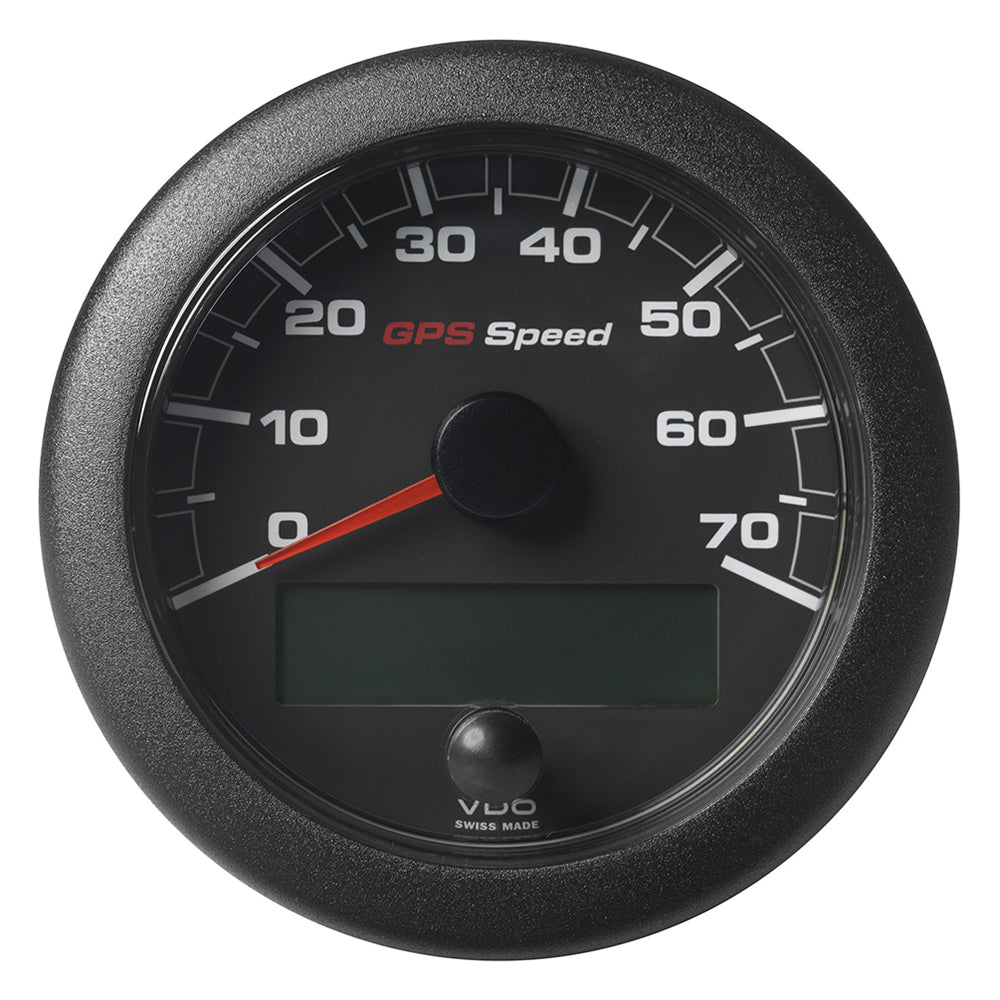 Veratron 3-3/8" (85mm) OceanLink&reg; GPS Speedometer - Black Dial &amp; Bezel (0-70 K/MPH/KMH)