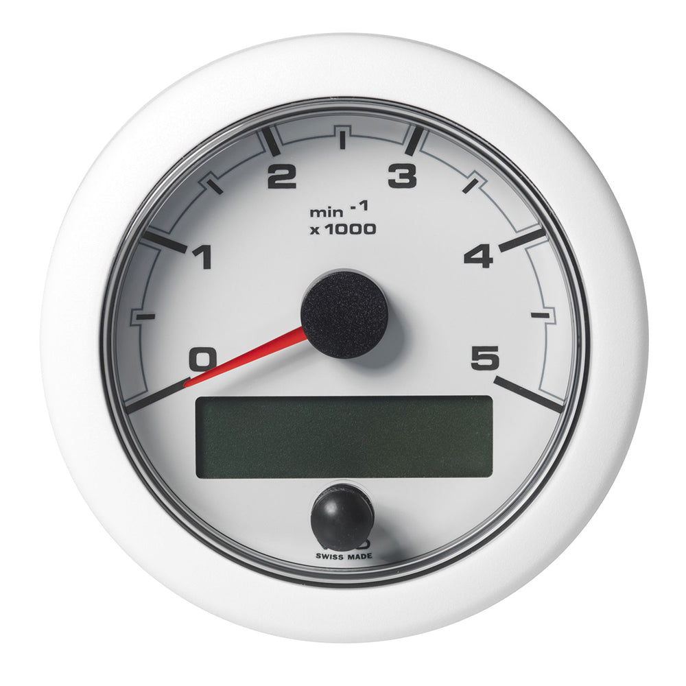 Veratron 3-3/8" (85mm) OceanLink&reg; NMEA 2000&reg; Tachometer - 5000 RPM - White Dial &amp; Bezel