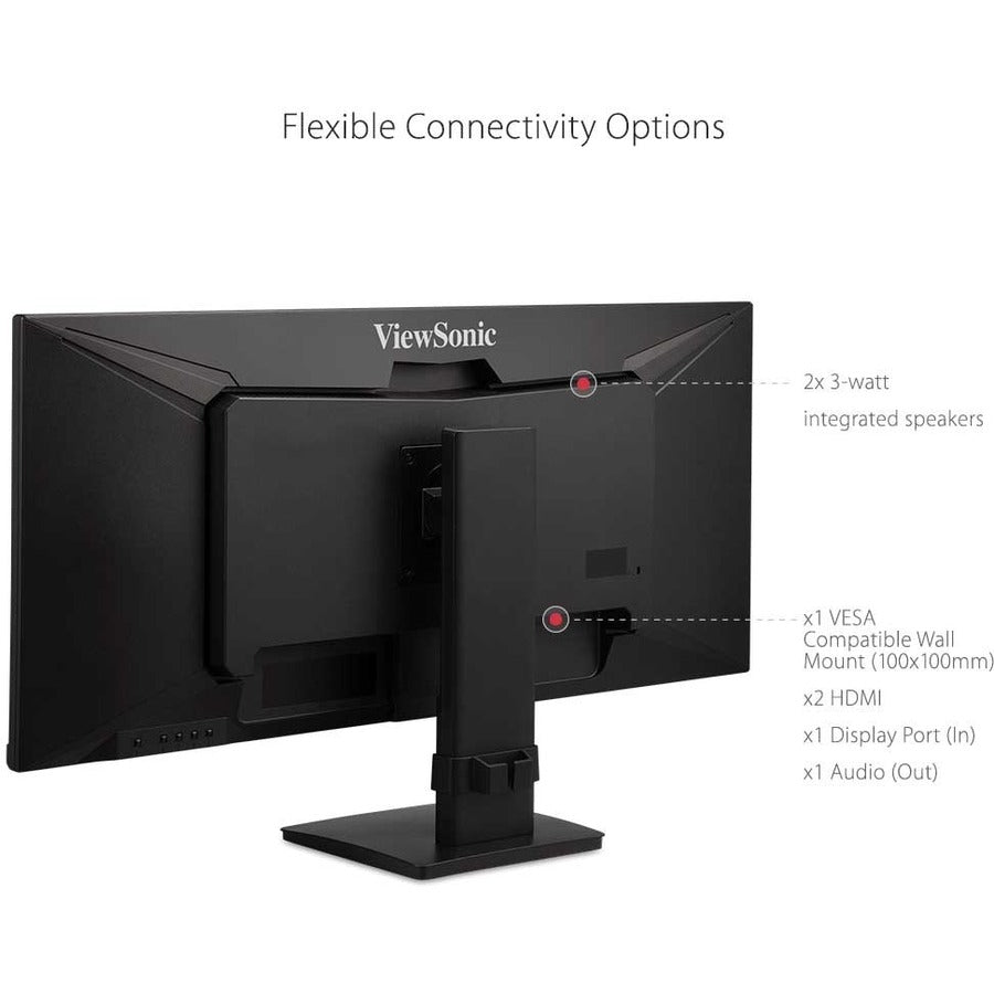 Viewsonic Va3456-Mhdj 86.4 Cm (34") 3440 X 1440 Pixels Ultrawide Quad Hd Led Black