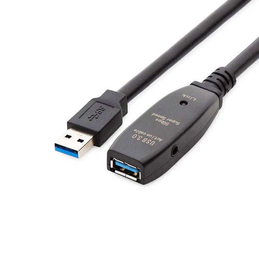 100Ft 30M Usb 3.0 Extension,Cable W/ Extension Booster Black